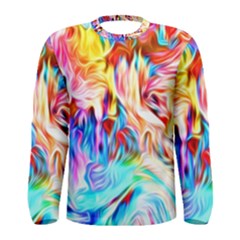 Background Drips Fluid Colorful Men s Long Sleeve Tee by Wegoenart