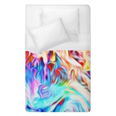 Background Drips Fluid Colorful Duvet Cover (single Size) by Wegoenart