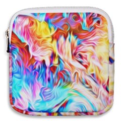 Background Drips Fluid Colorful Mini Square Pouch