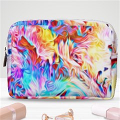 Background Drips Fluid Colorful Make Up Pouch (medium)