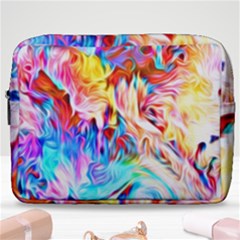 Background Drips Fluid Colorful Make Up Pouch (large)