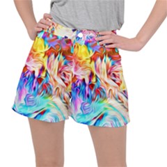 Background Drips Fluid Colorful Stretch Ripstop Shorts