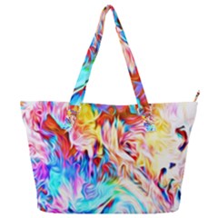 Background Drips Fluid Colorful Full Print Shoulder Bag