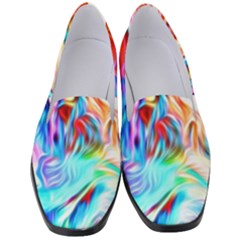 Background Drips Fluid Colorful Women s Classic Loafer Heels