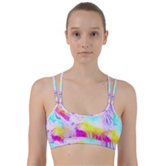 Background Drips Fluid Colorful Pattern Line Them Up Sports Bra by Wegoenart