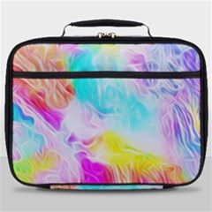 Background Drips Fluid Colorful Pattern Full Print Lunch Bag by Wegoenart