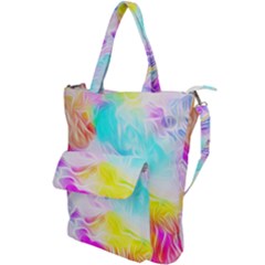 Background Drips Fluid Colorful Pattern Shoulder Tote Bag