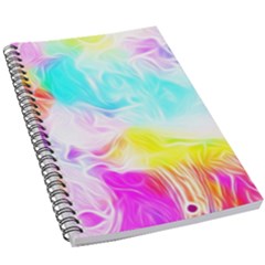 Background Drips Fluid Colorful Pattern 5 5  X 8 5  Notebook