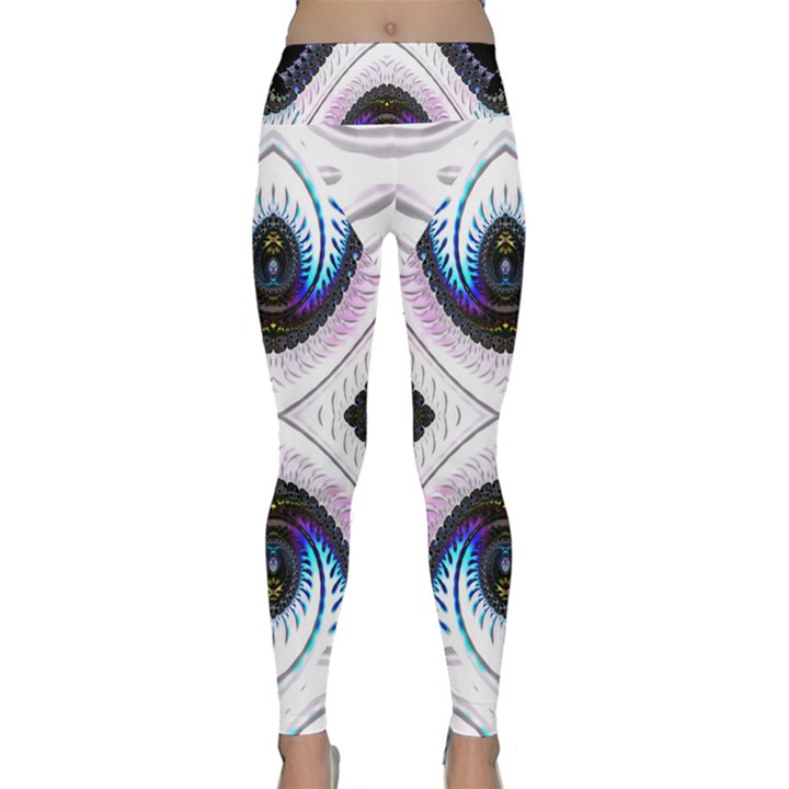 Patterns Fractal Background Digital Lightweight Velour Classic Yoga Leggings