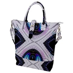 Patterns Fractal Background Digital Buckle Top Tote Bag