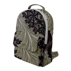 Pattern Decoration Retro Flap Pocket Backpack (large)