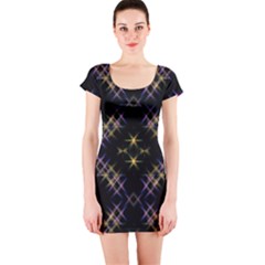 Seamless Background Abstract Vector Short Sleeve Bodycon Dress by Wegoenart