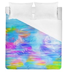 Background Drips Fluid Colorful Duvet Cover (queen Size) by Wegoenart