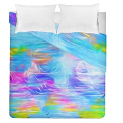 Background Drips Fluid Colorful Duvet Cover Double Side (queen Size) by Wegoenart