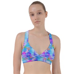 Background Drips Fluid Colorful Sweetheart Sports Bra by Wegoenart