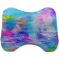 Background Drips Fluid Colorful Head Support Cushion by Wegoenart