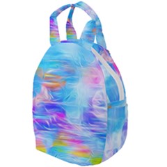 Background Drips Fluid Colorful Travel Backpacks