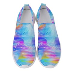 Background Drips Fluid Colorful Women s Slip On Sneakers