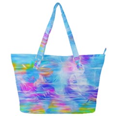 Background Drips Fluid Colorful Full Print Shoulder Bag