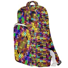 Color Mosaic Background Wall Double Compartment Backpack