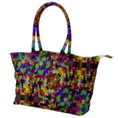 Color Mosaic Background Wall Canvas Shoulder Bag