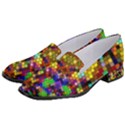 Color Mosaic Background Wall Women s Classic Loafer Heels View2