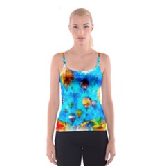 Hot Air Balloon Sky Art Watercolor Spaghetti Strap Top