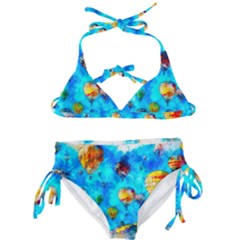 Hot Air Balloon Sky Art Watercolor Kids  Classic Bikini Set