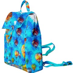 Hot Air Balloon Sky Art Watercolor Buckle Everyday Backpack