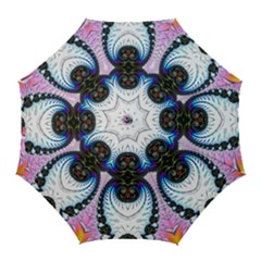 Pattern Texture Fractal Colorful Golf Umbrellas by Wegoenart