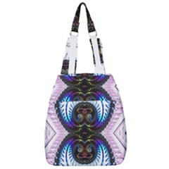 Pattern Texture Fractal Colorful Center Zip Backpack