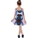 Pattern Texture Fractal Colorful Kids  Shoulder Cutout Chiffon Dress View2