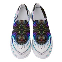 Pattern Texture Fractal Colorful Women s Slip On Sneakers by Wegoenart