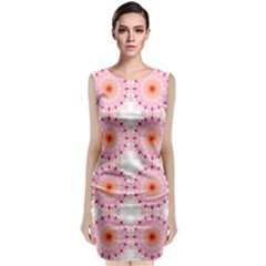 Make A Wish Banner Fractals Pink Classic Sleeveless Midi Dress by Wegoenart