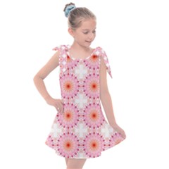 Make A Wish Banner Fractals Pink Kids  Tie Up Tunic Dress by Wegoenart