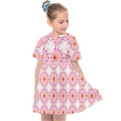 Make A Wish Banner Fractals Pink Kids  Sailor Dress by Wegoenart