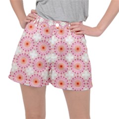 Make A Wish Banner Fractals Pink Stretch Ripstop Shorts