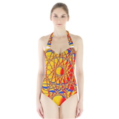 Graphic Design Graphic Design Halter Swimsuit by Wegoenart