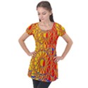 Graphic Design Graphic Design Puff Sleeve Tunic Top View1