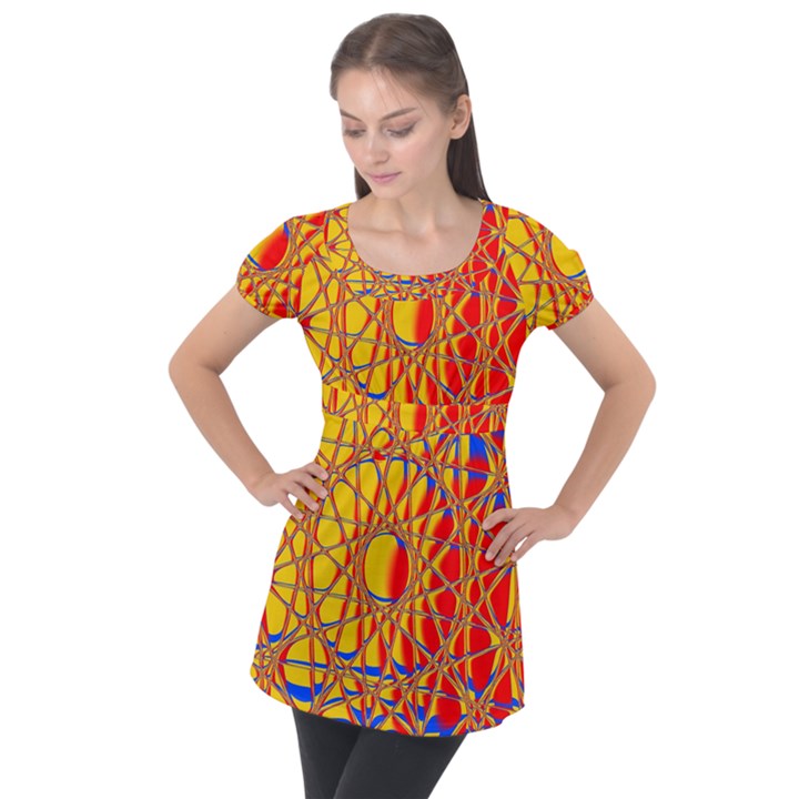 Graphic Design Graphic Design Puff Sleeve Tunic Top