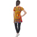 Graphic Design Graphic Design Puff Sleeve Tunic Top View2