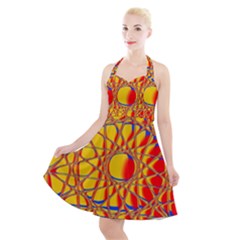 Graphic Design Graphic Design Halter Party Swing Dress 