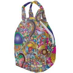 Floral Flourish Hearts Love Travel Backpacks by Wegoenart