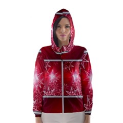 Christmas Candles Hooded Windbreaker (women) by Wegoenart