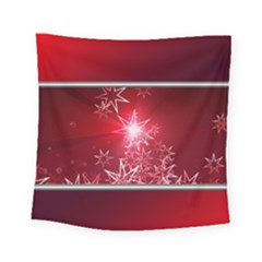 Christmas Candles Square Tapestry (small) by Wegoenart