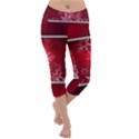 Christmas Candles Lightweight Velour Capri Yoga Leggings View1