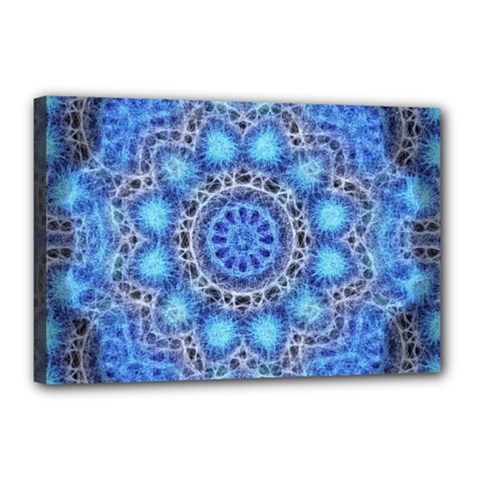 Fractal Mandala Abstract Canvas 18  X 12  (stretched) by Wegoenart