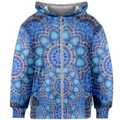 Fractal Mandala Abstract Kids  Zipper Hoodie Without Drawstring by Wegoenart