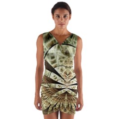 Pattern Nature Desktop Fractals Wrap Front Bodycon Dress