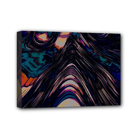 Pattern Texture Fractal Colorful Mini Canvas 7  X 5  (stretched) by Wegoenart